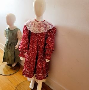 Red floral Prairie dress